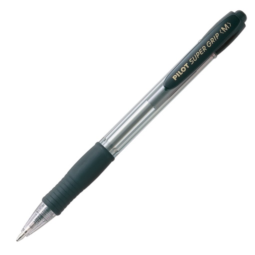 Esferográfica PILOT Super Grip 10r M Preto