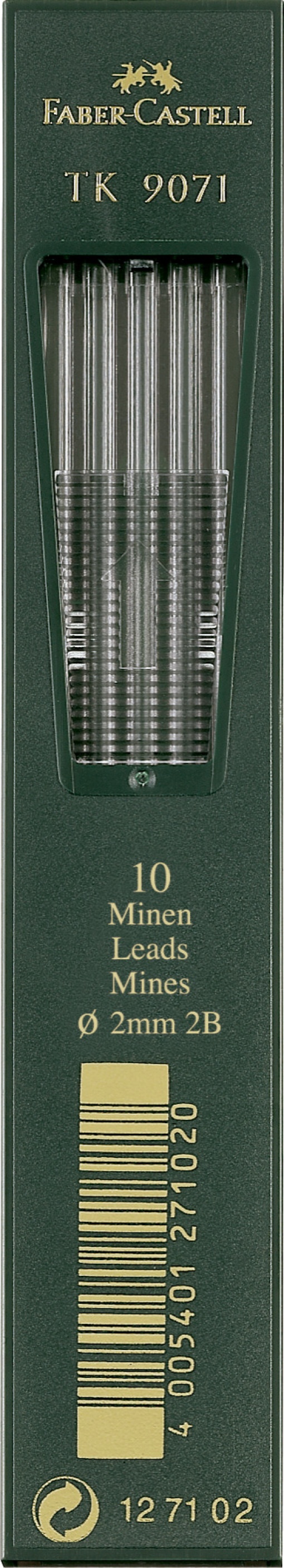 Minas FABER-CASTELL Tk 9071 2mm 2B 10 unidades