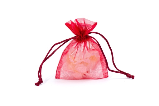 Saco Tecido Organza 9cm x 12cm Bordeaux A60