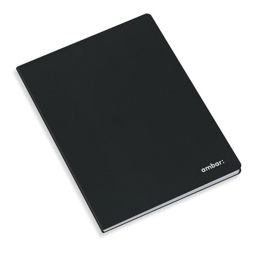 Caderno A4 Capa Preta Agrafado AMBAR IDEAS Pautado 80 folhas 60g