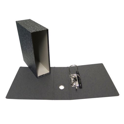 ANCOR A5 1/4 folio file folder with 80mm spine, 2 rings, marbled finish.