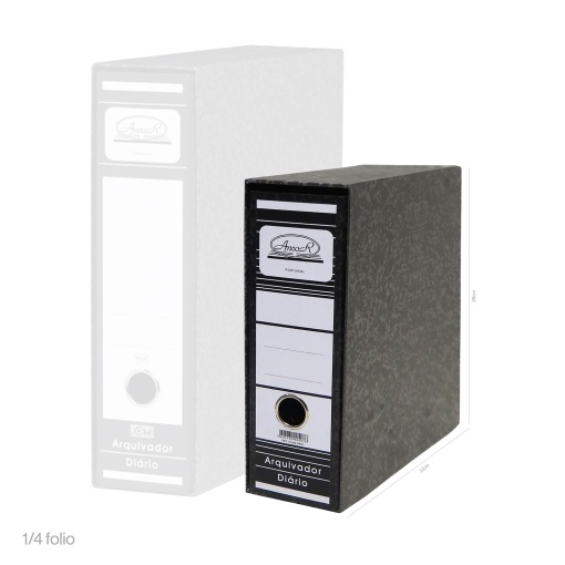 ANCOR A5 1/4 folio file folder with 80mm spine, 2 rings, marbled finish.