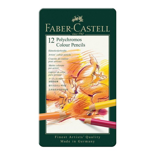 Lápis de Cor FABER-CASTELL Polychromos 12 Cores