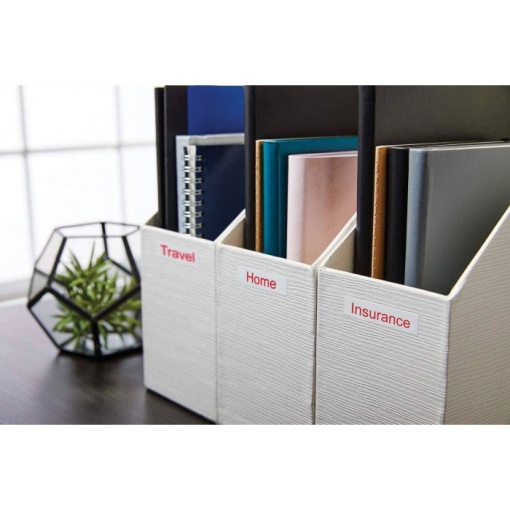 DYMO D1 45015 12mm x 7m red on white tape