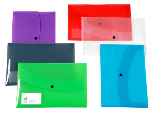 Bolsa para Documentos Fecho Botão A4 Tipo Envelope Sortidas VIQUEL Propyglass