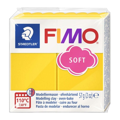 Pasta de Modelar FIMO Soft 16 Amarelo 56g