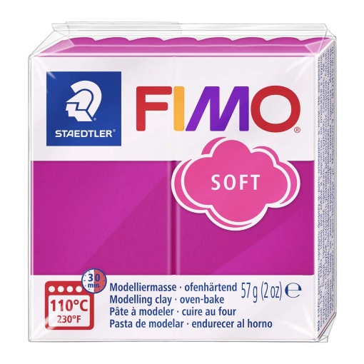 Pasta de Modelar FIMO Soft 22 Framboesa 56g