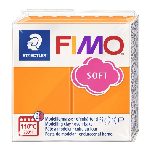 Pasta de Modelar FIMO Soft 42 Laranja 56g