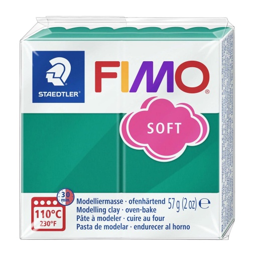 Pasta de Modelar FIMO Soft 56 Esmeralda 56g