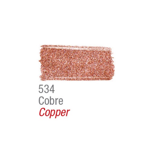 Tinta para tecido metálica ACRILEX cobre 534 37ml
