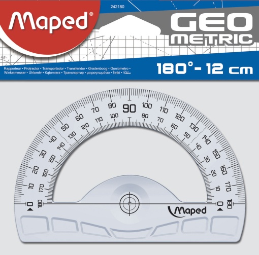 Transferidor MAPED Graphic 180 Graus 12cm