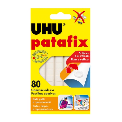 Pastilhas Bi-adesivas UHU Patafix Branco (80 unidades)