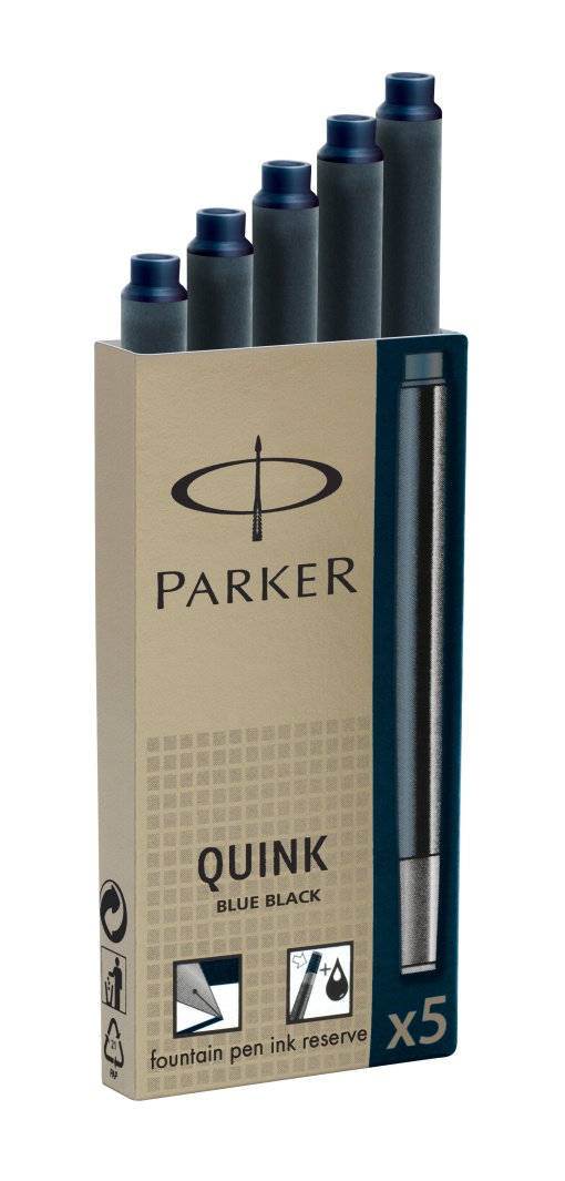 Recarga para Caneta PARKER Azul Negro com 5