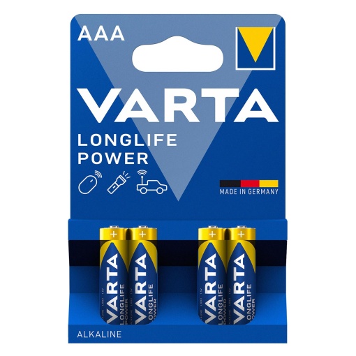 Pilha Alcalina AAA LR03 1,5V (4 unidades) VARTA Longlife Power 4903