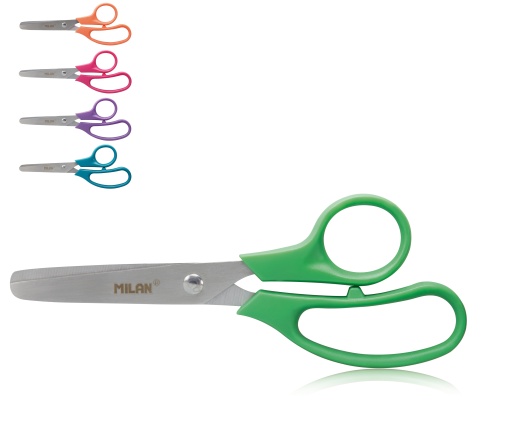 Tesoura Escolar 13,3cm Redonda MILAN Basic Sortida