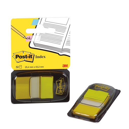 Index POST-IT 25,4x43mm amarelo com 50 folhas