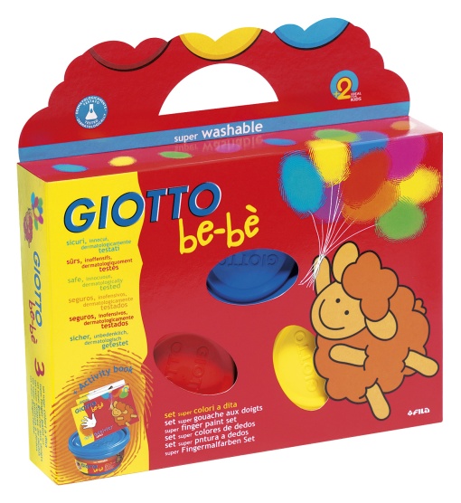 Pintura de Dedos GIOTTO Be-Bè (3x100ml) + Acessórios