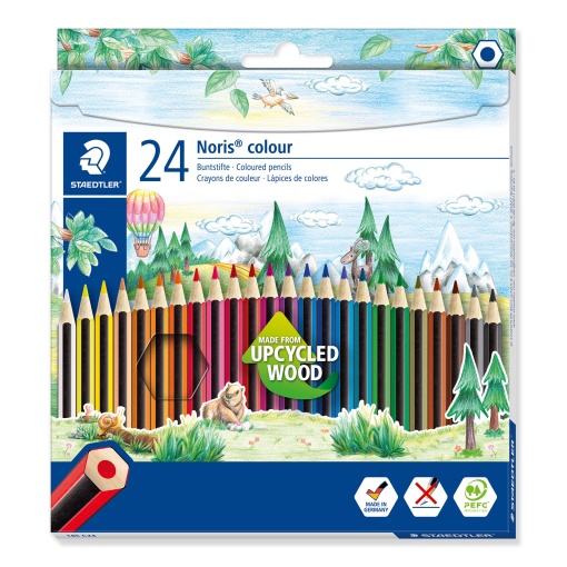 Lápis de Cor STAEDTLER Noris Colour com 24