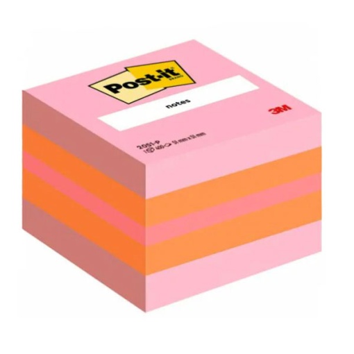 Bloco de Notas Aderentes POST-IT 2051-p 51.8x51.8mm Rosa com 400 folhas