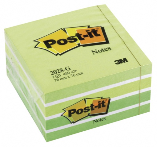 Bloco de Notas Aderentes POST-IT 2028-g 76x76mm Verde com 450 folhas