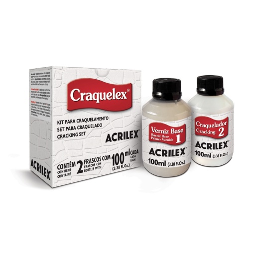 Kit Craquelador ACRILEX 1+2 Incolor 100ml