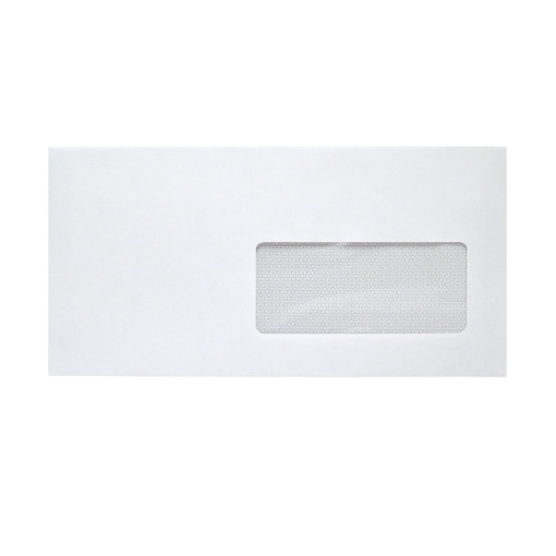 Envelope SIMPLY DL 110x220mm silicone branco com janela - 500 unidades