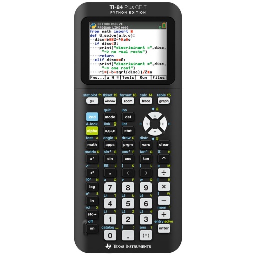 Calculadora Gráfica TEXAS TI-84 Plus CE-T Python Edition