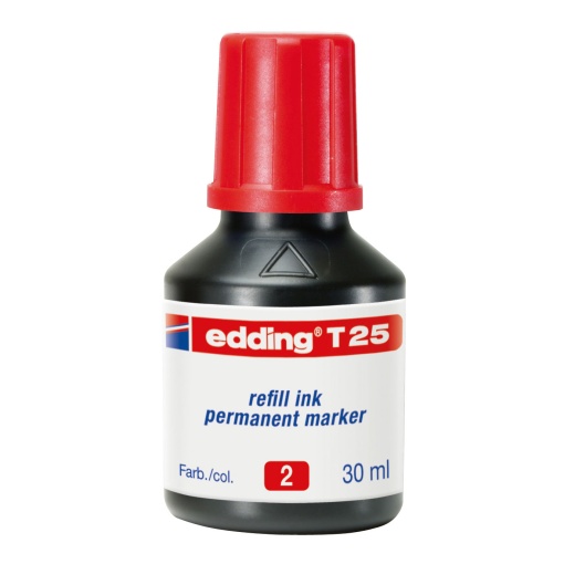 Tinta para Marcador EDDING T25 Vermelho 30ml