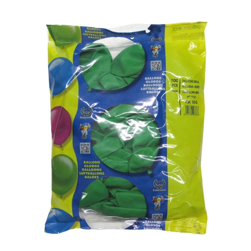 Balão de látex 28cm 11ö verde bandeira (100 unidades) BALLOONIA