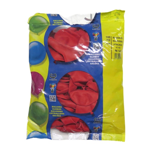 Balão de látex 28cm 11ö vermelho (100 unidades) BALLOONIA