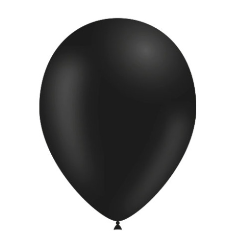 Balão de látex 28cm 11ö preto (100 unidades) BALLOONIA