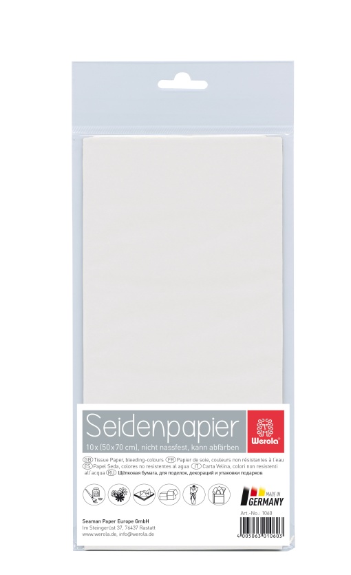 Papel Seda WEROLA Branco 50x70cm com 10