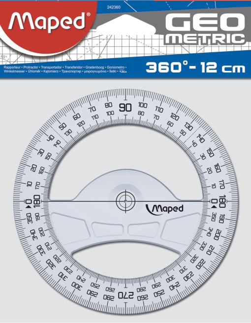 Transferidor MAPED Graphic 360 Graus 12cm