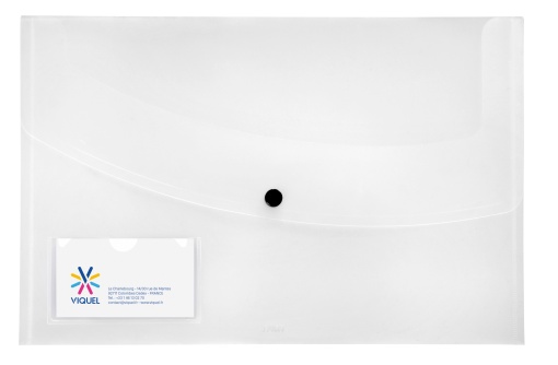 Bolsa para Documentos Fecho Botão A4 Tipo Envelope Transparente VIQUEL Propyglass