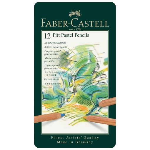 Lápis de Cor FABER-CASTELL Pitt Pastel 12 Cores