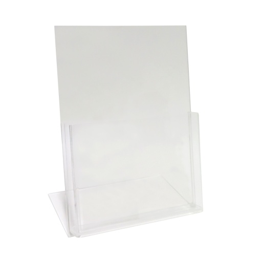 Porta-folhetos Acrílico 10,5x21,5cm Vertical com Caixa