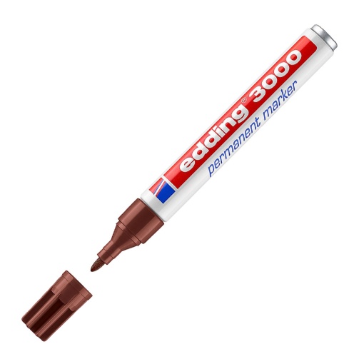 Marcador permanente EDDING 3000 1,5-3mm castanho