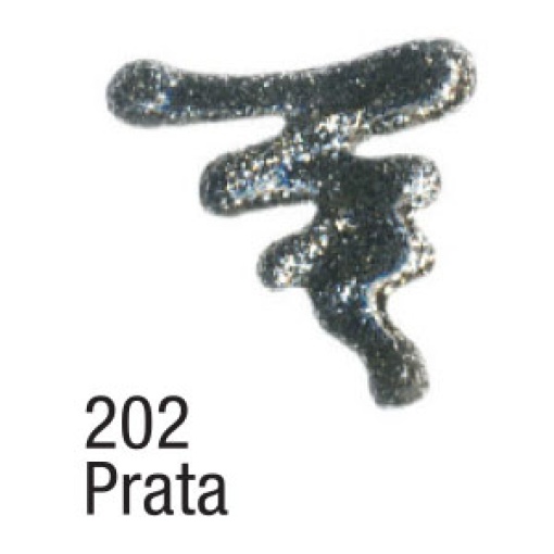 Tinta Dimensional Glitter ACRILEX Relevo 3D Prateada 202 35ml