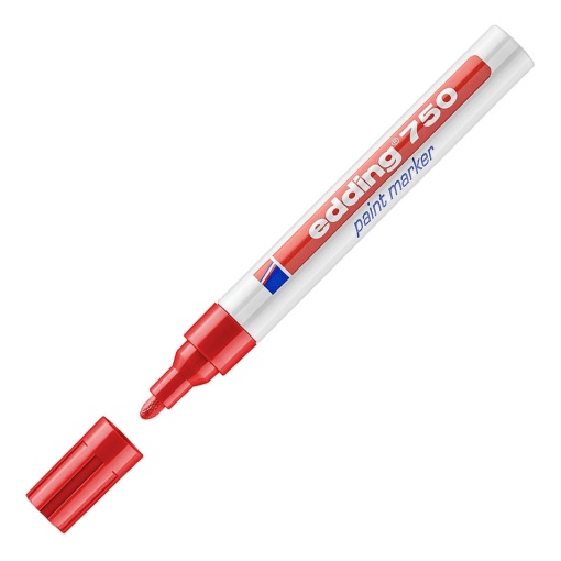 Marcador EDDING 750 2-4mm vermelho