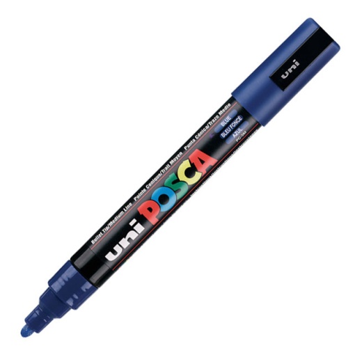 Marcador UNI Posca Pc-5m médio 1,8-2,5mm azul 33