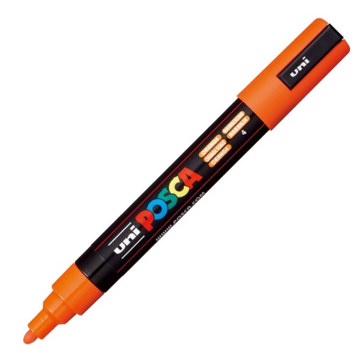 Marcador UNI Posca Pc-5m médio 1,8-2,5mm laranja 4