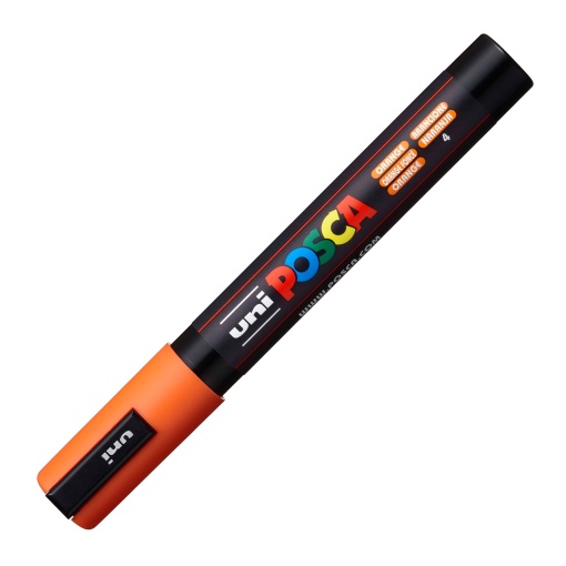 POSCA PC-5M Medium Marker, 1.8-2.5mm, Orange, 4