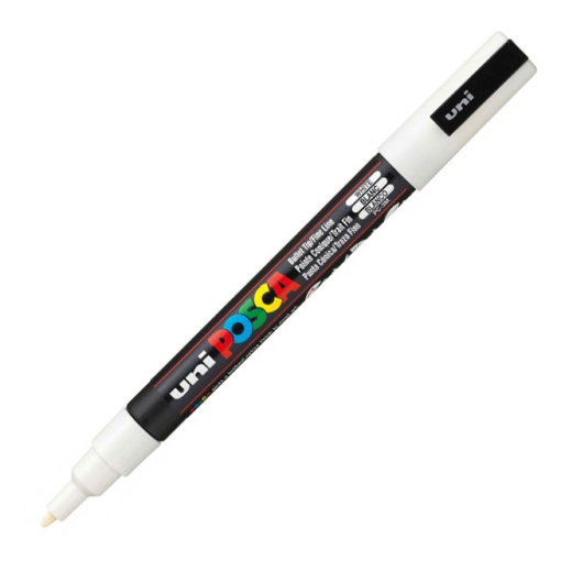 Marcador UNI Posca Pc-3m fino 0,9-1,3mm branco 1