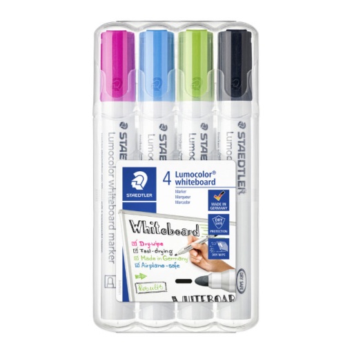 Marcador para quadro branco STAEDTLER Lumocolor 4 cores Permanent Art 351