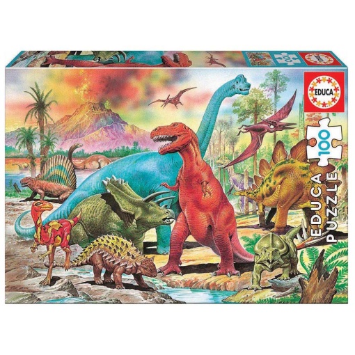 Puzzle EDUCA 100 peças Dinossauros
