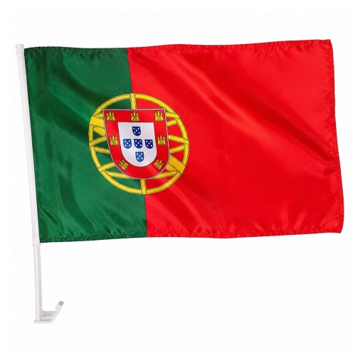Bandera portuguesa con mástil para coche