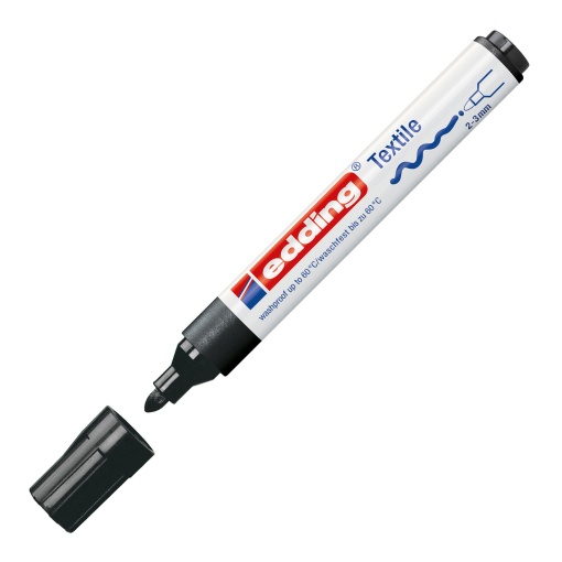Marcador para tecido EDDING 4500 2-3mm preto 01
