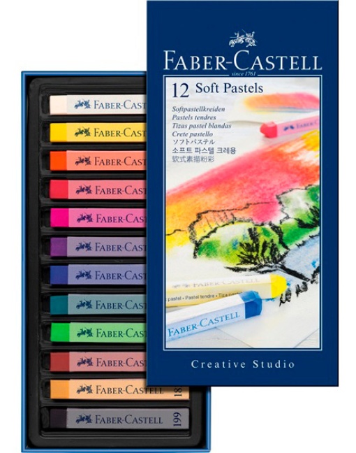 Pastel Seco Soft FABER-CASTELL CREATIVE Studio 12 Cores Compridos