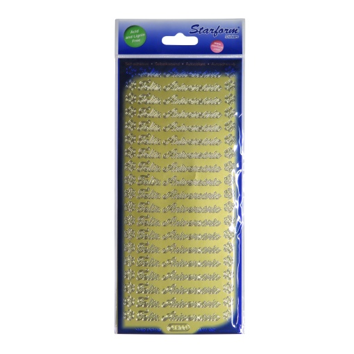 Autocolantes STARFORM Feliz Aniversário Dourado