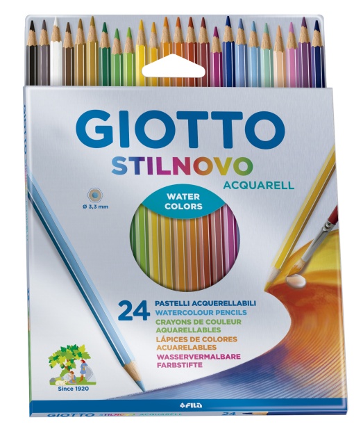 Lápis de Cor Aguarelável GIOTTO Stilnovo caixa com 24